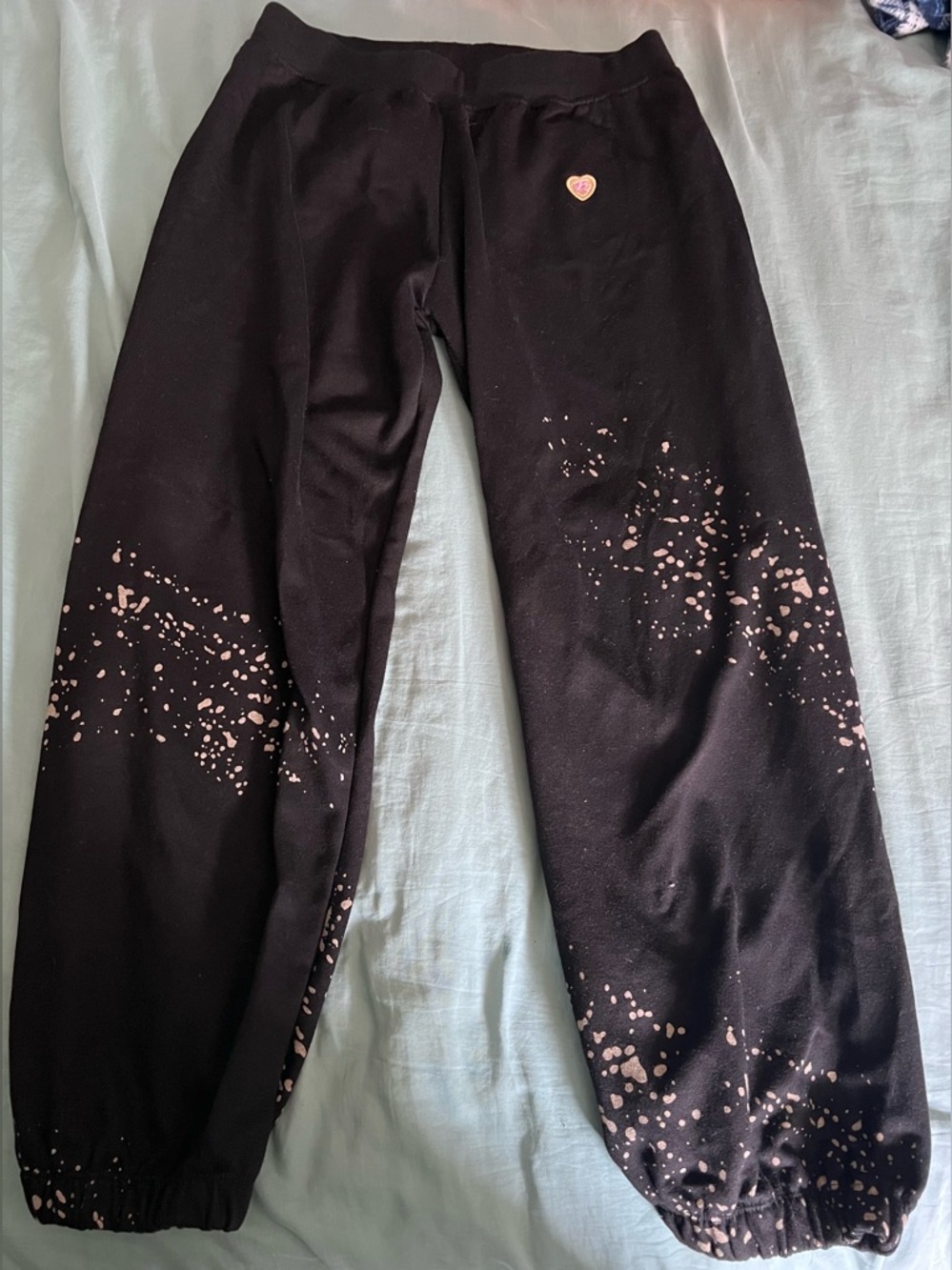 Primp Black Splatter Ice Cream Sweatpants Style ASO Jessica Simpson Size Large - Picture 2 of 10